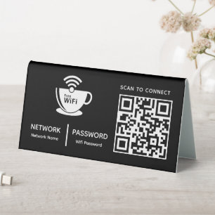 QR Code Wifi Scan to Connect Business Logo