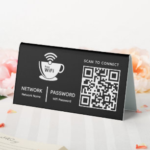 QR Code Wifi Scan to Connect Business Logo