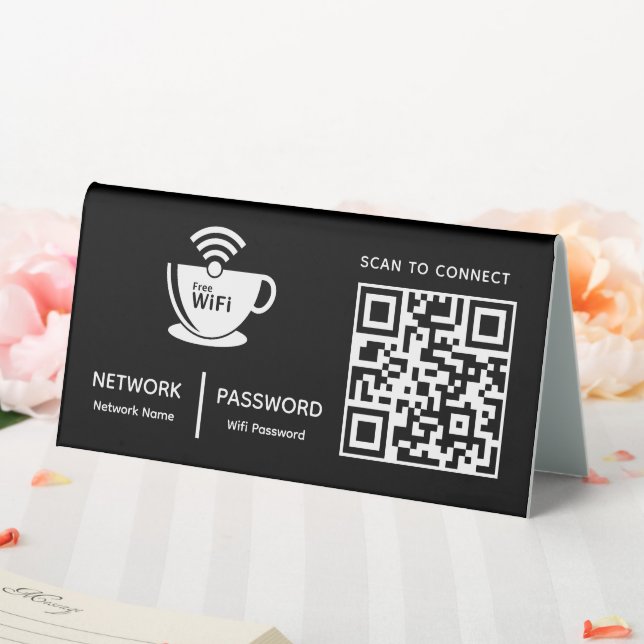 QR Code Wifi Scan to Connect Business Logo (In SItu (Wedding))