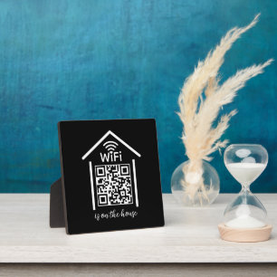 QR Code Wifi Scan to Connect is on the house Plaque