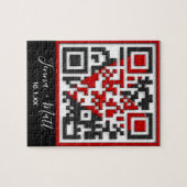 QR Code Will You Marry Me Proposal with 3D-Effect Jigsaw Puzzle (Horizontal)