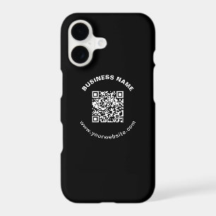 QR Code with Business Name Bold Circular Text