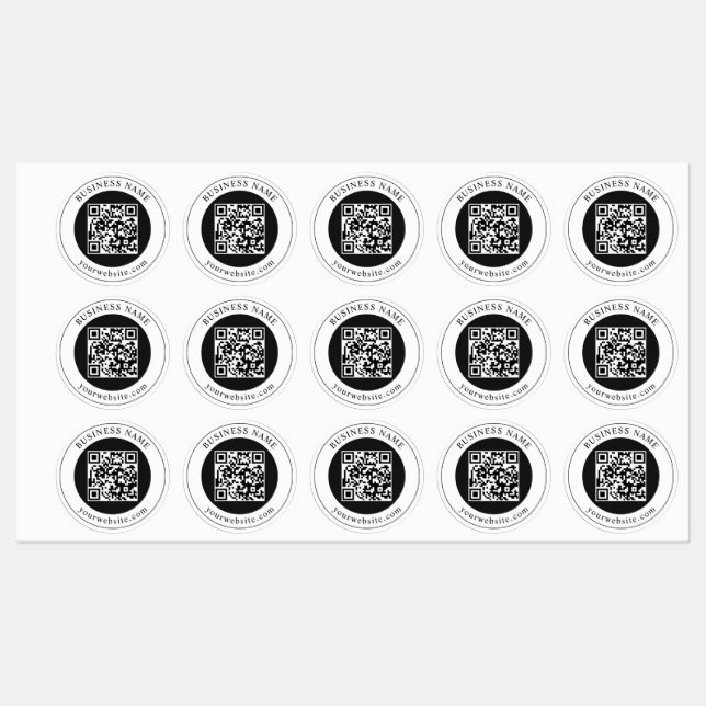 QR Code with Business Name Editable (Sheet)