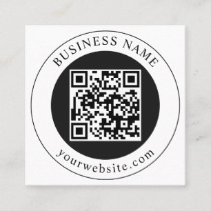 QR Code with Business Name Editable Discount Card
