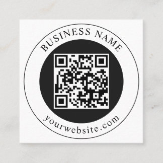 QR Code with Business Name Editable Discount Card