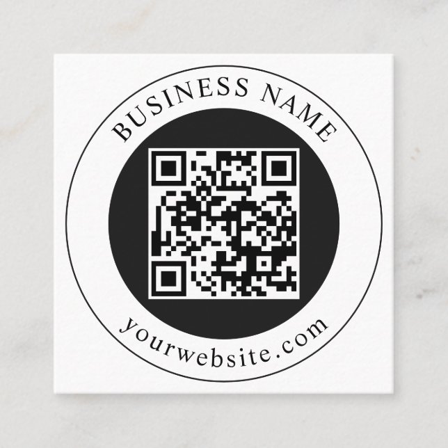 QR Code with Business Name Editable Discount Card (Front)