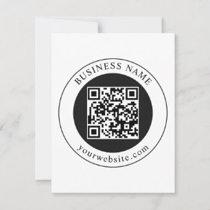 QR Code with Business Name Editable Invitation