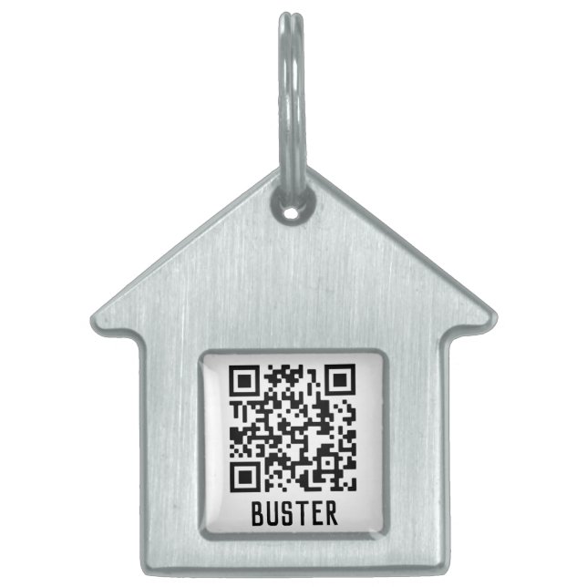 QR Code With Name Pet ID Tag (Front)