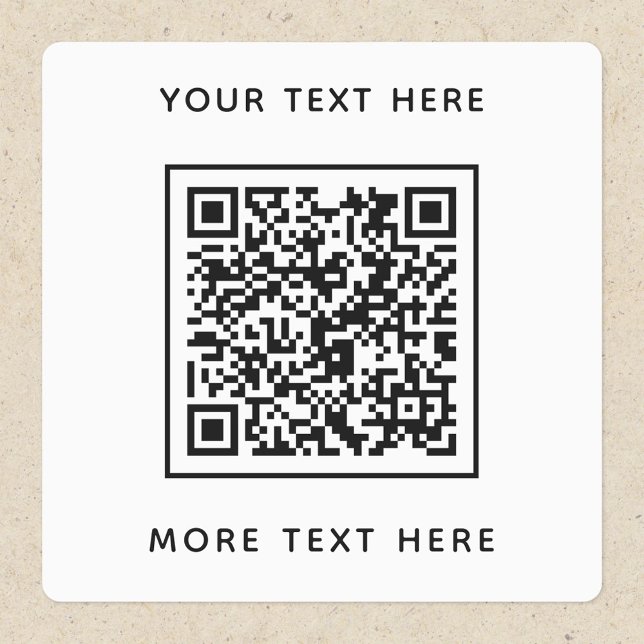 QR Code With Text Business (QR Code with text small business promotional sticker)