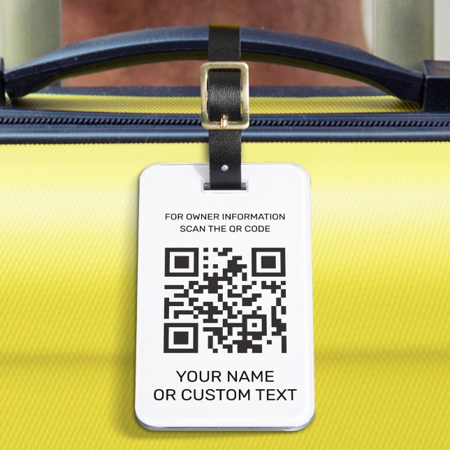 QR Code With Text Luggage Tag (Creator Uploaded)