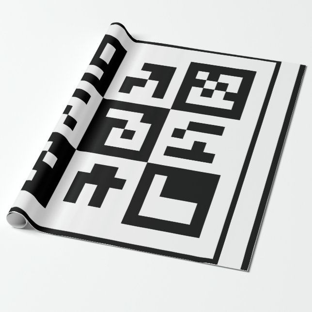 qr code wrapping paper (Unrolled)