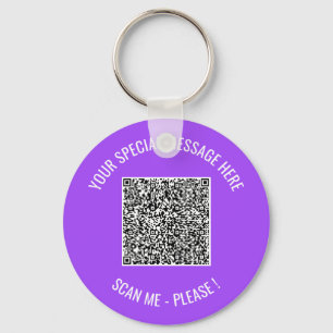 QR Code Your Special Message Colours Keychain Gift