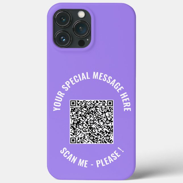 QR Code Your Special Message iPhone Case Gift (Back)