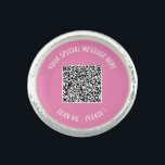 QR Code Your Special Message Surprise Gift Ring<br><div class="desc">Choose Colours and Font - Your Special QR Code Info and Custom Text Personalised Modern Gift - Add Your QR Code - Image or Logo - photo / Text - Name or other info / message - Resize and Move or Remove / Add Elements - Image / Text with Customisation...</div>