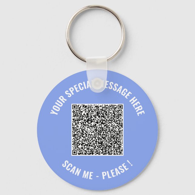 QR Code Your Special Message Surprise Keychain (Front)