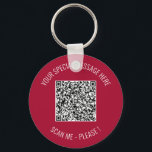 QR Code Your Special Message Surprise Keychain<br><div class="desc">Choose Colours and Font - Your Special QR Code Info and Custom Text Personalised Modern Gift - Add Your QR Code - Image or Logo - photo / Text - Name or other info / message - Resize and Move or Remove / Add Elements - Image / Text with Customisation...</div>