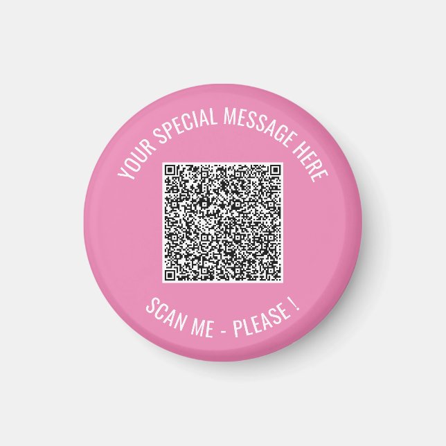 QR Code Your Special Message Surprise Magnet Gift (Front)