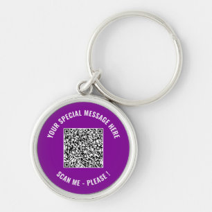 QR Code Your Special Text Surprise Gift Keychain