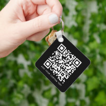 QR Code | Your Text Black Modern Minimalist