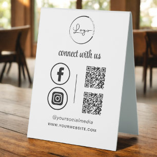 QR Connect With Us Business Logo Social Media