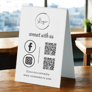 QR Connect With Us Business Logo Social Media
