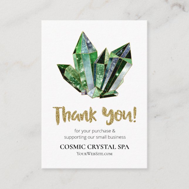 *~ QR COSMIC CRYSTAL Review THANK YOU AP8 LOGO Enclosure Card (Front)