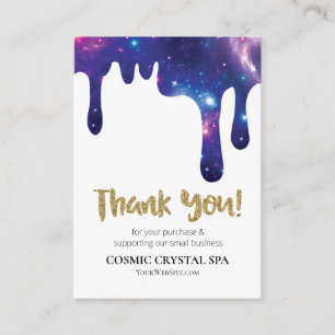 *~* QR . COSMIC DRIP THANK YOU LOGO AP8 Review Enclosure Card