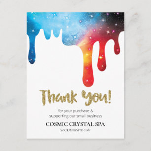 *~* QR COSMIC DRIPS Logo THANK YOU AP8 Review Enc Enclosure Card