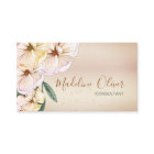 QR Floral Cinnamon Colour Elegant  Business Card