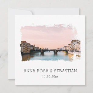 *~* QR Florence Italy Firenze AP12 RSVP Wedding  Invitation