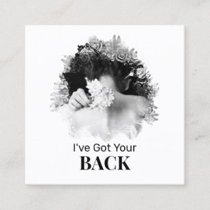 *~* QR Logo Chiropractor Chiropractic Spa Photo Square Business Card