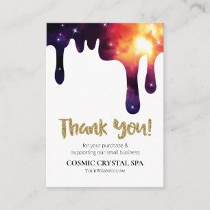 *~* QR . LOGO COSMIC DRIP THANK YOU Review AP8 Enclosure Card