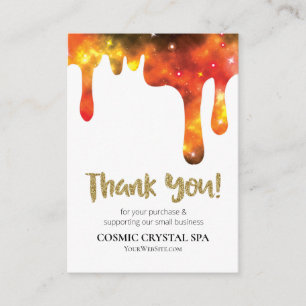 *~* QR LOGO COSMIC DRIPS THANK YOU - Review AP8 Enclosure Card