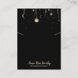 *~* QR Logo Cosmic Moon Jewellery Earring  Necklac Business Card