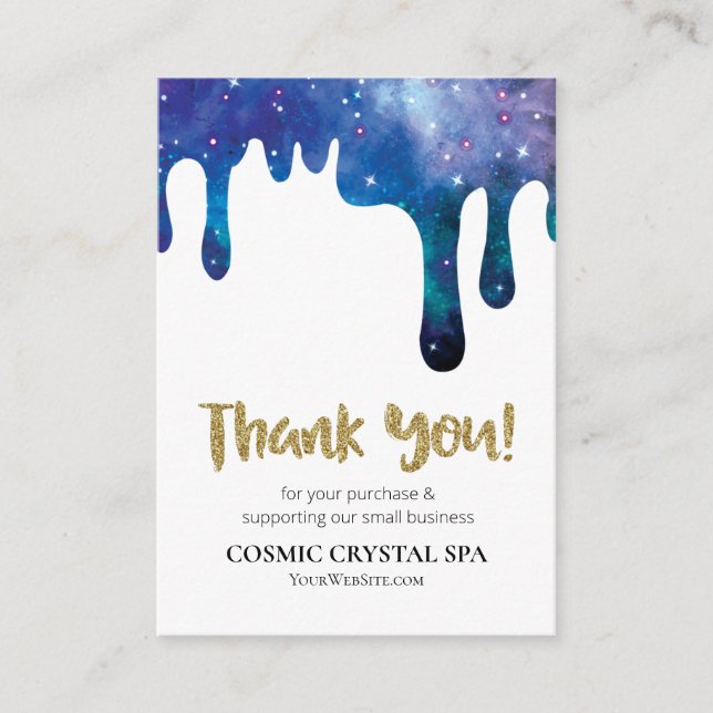 *~* QR . LOGO COSMIC THANK YOU Review DRIPS AP8 Enclosure Card (Front)