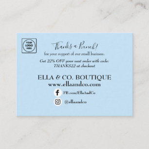 QR Logo Minimal Thank You Note Card