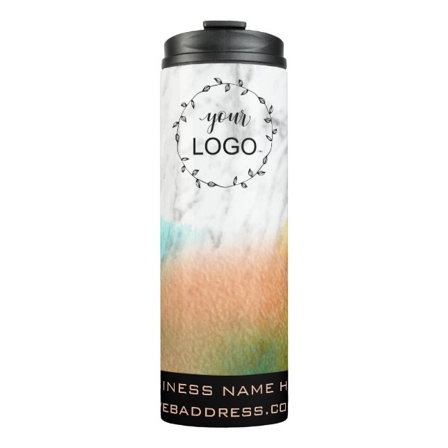 *~* QR LOGO Rainbow Unicorn Colours Girly  Thermal Tumbler (Front)