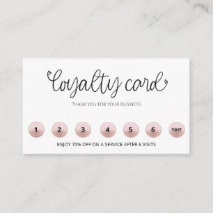 *~* QR LOGO Rewards Hearts Thank you  Loyalty Card