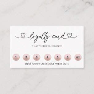 *~* QR LOGO Rewards Hearts Thank you  Loyalty Card