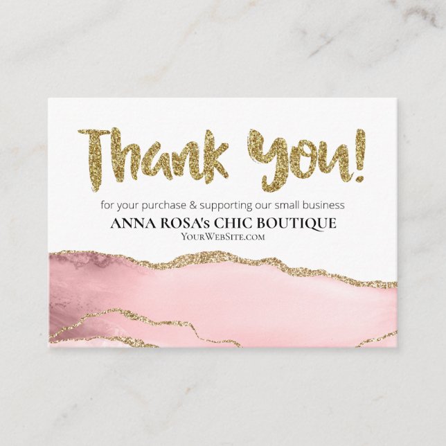 *~* QR Logo THANK YOU Review Aqate Branding AP8 Enclosure Card (Front)