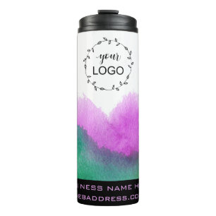 *~* QR LOGO Unicorn Rainbow Colours Chic Girly   Thermal Tumbler