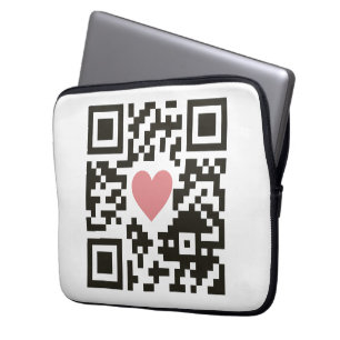 QR Love Code Laptop Sleeve