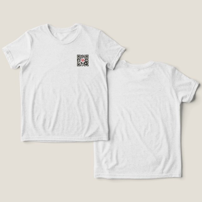 QR Love Code Tri-Blend Shirt (Design Front & Back)