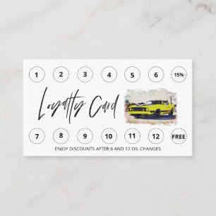 *~* QR Lube Car Wash - LOGO Auto Thank you Rewards Loyalty Card