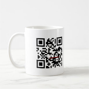 "QR me SAFE" black mug