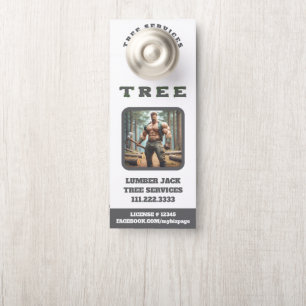 *~*   QR Muscular  Lumber Jack Tree Services Door Door Hanger