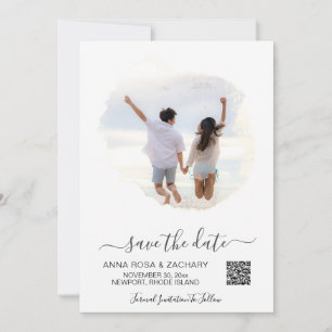 *~* QR Photo WEDDING SAVE the DATE - AR6 Website Invitation