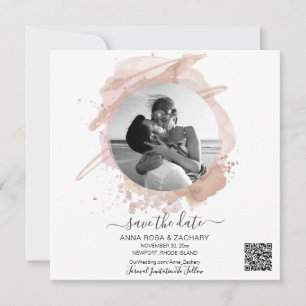 *~* QR Photo WEDDING SAVE the DATE Website AR6 Invitation