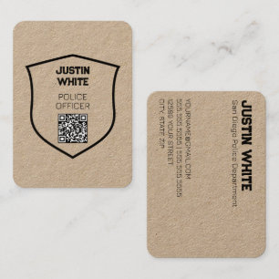 🛡️ QR Police Officer Business Card