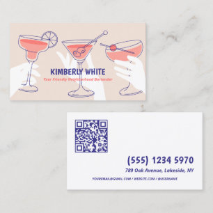 QR Professional Bartender  Business Card